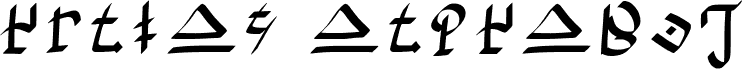 Preview of the Hylian Alphabet Regular font