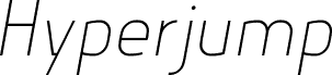 Hyperjump Thin Oblique 字体