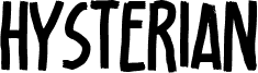 Hysterian шрифт
