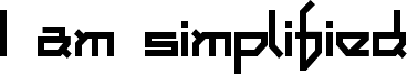 I am simplified Bold