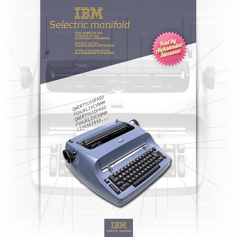IBM Selectric Manifold Czcionka