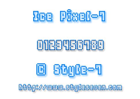 Ice Pixel7 Czcionka