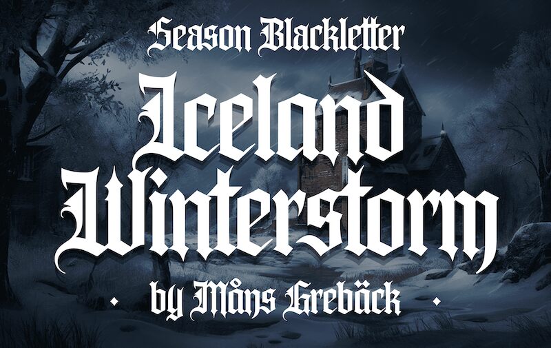 Iceland Winterstorm Schriftart