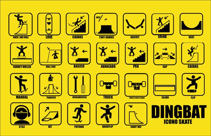 ICONOS SKATE Czcionka