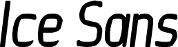 Ice Sans Compressed Italic