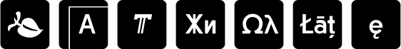 Anteprima del carattere Icons OpenType Regular