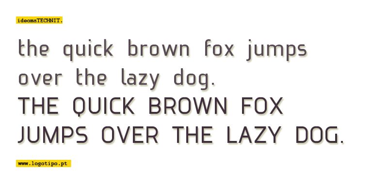 ideoma TECHNIT Czcionka