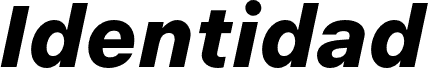 Identidad ExtraBold Italic