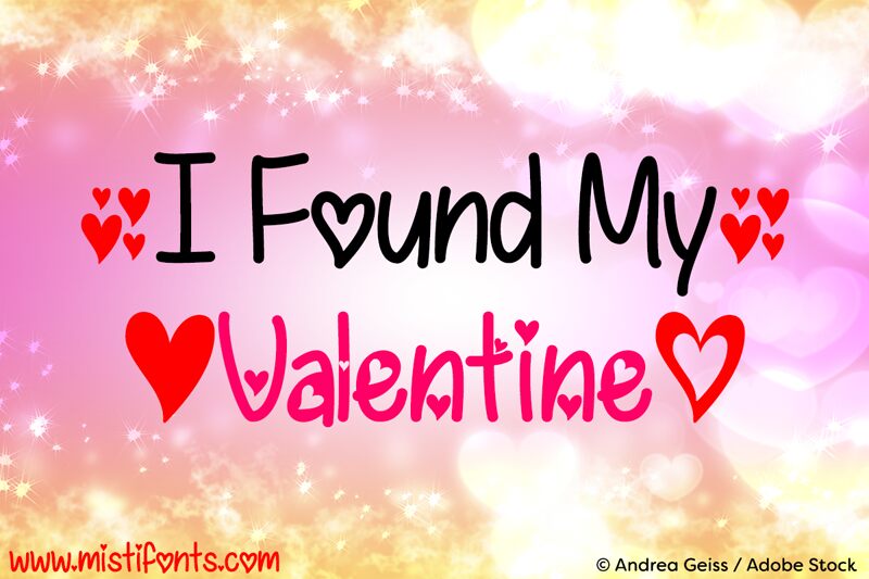 I Found My Valentine Hearted Carattere