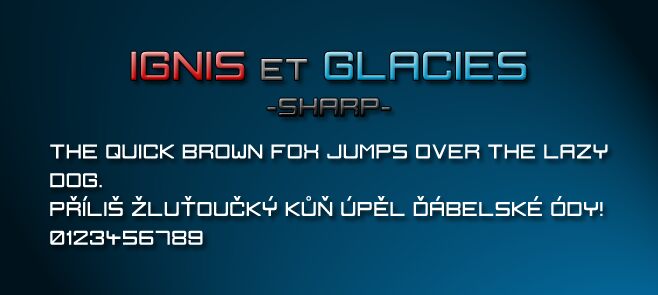 Ignis et Glacies Sharp Czcionka