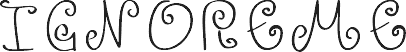 Preview of the Ignoreme_demo Regular font