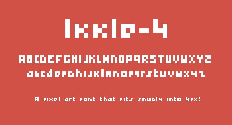 Ikkle 4 Czcionka