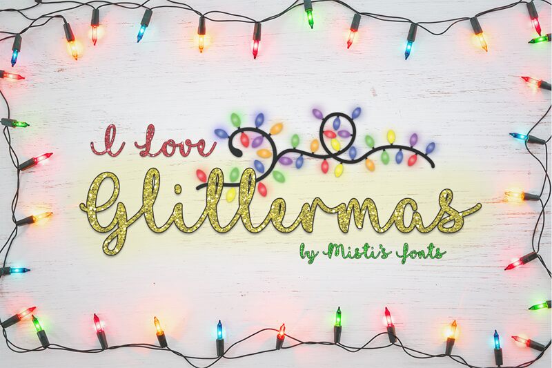 I Love Glittermas Czcionka
