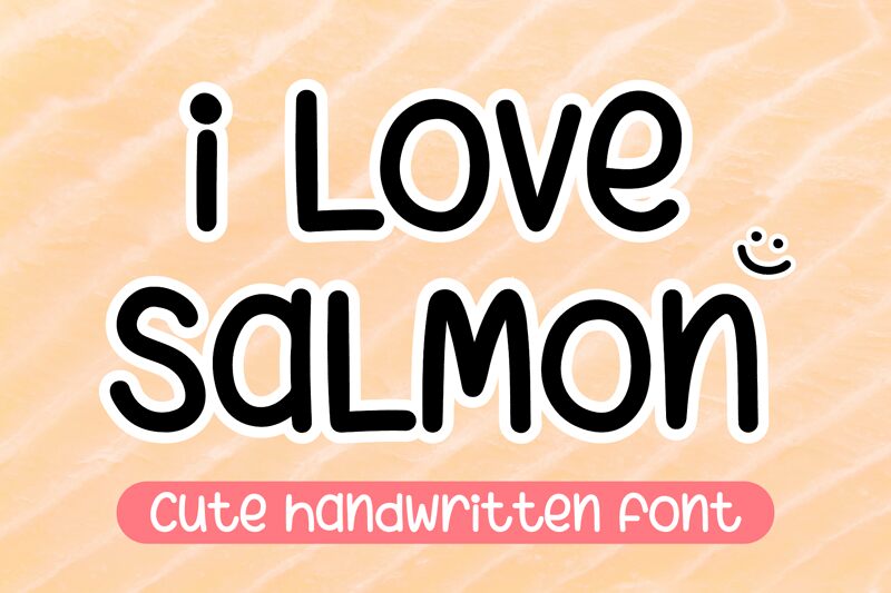 I Love Salmon Carattere