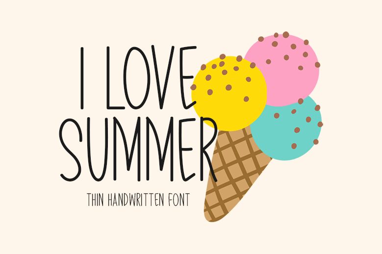I Love Summer Druh písma