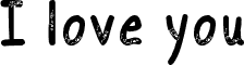 Preview of the I love you 3 font