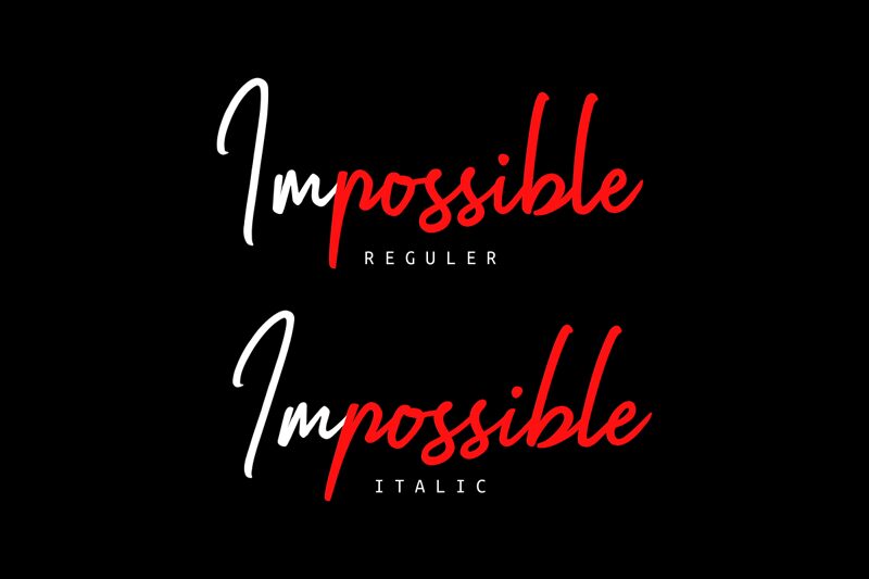 Impossible Czcionka