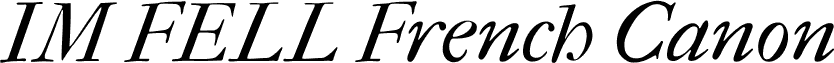 IM FELL French Canon Italic