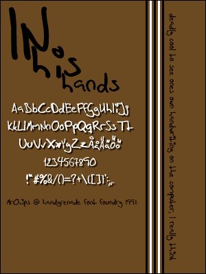 In his hands Czcionka