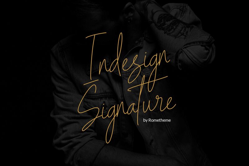 Indesign Signature Czcionka