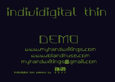Individigital Schriftart