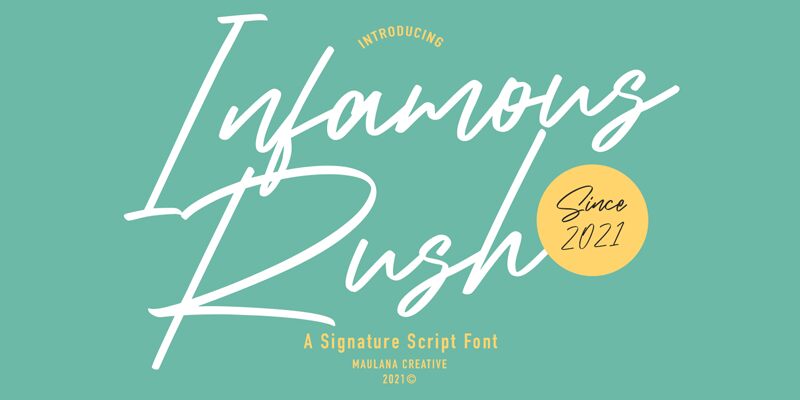 Infamous Rush Druh písma