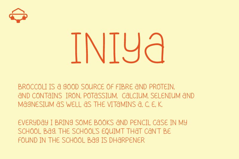 Iniya Display Czcionka