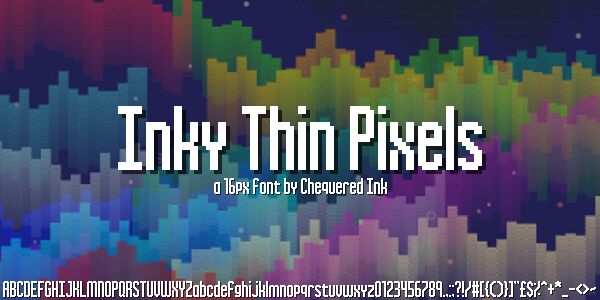 Inky Thin Pixels Czcionka