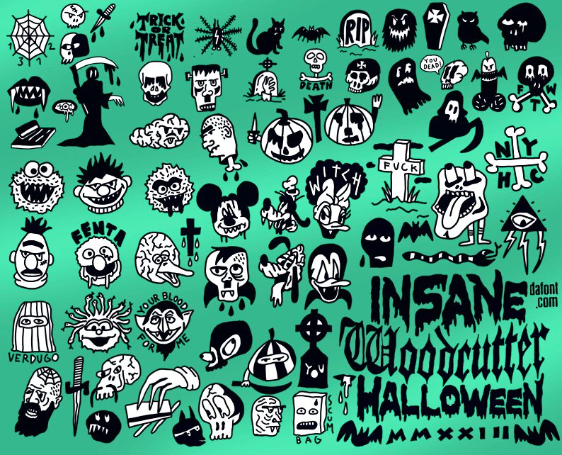 Insane Woodcutter Halloween Czcionka