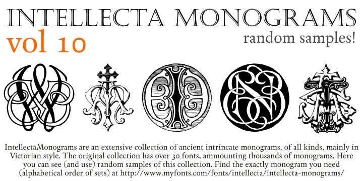 Intellecta Monograms Random Samples Ten  Carattere