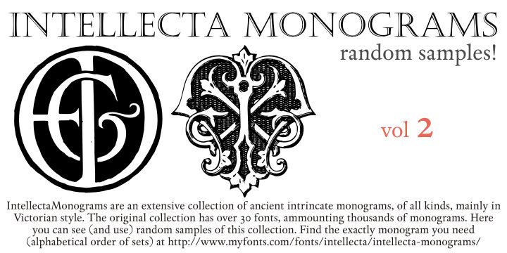 Intellecta Monograms Random Samples Two الخط