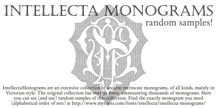 Intellecta Monograms Random Samples Schriftart