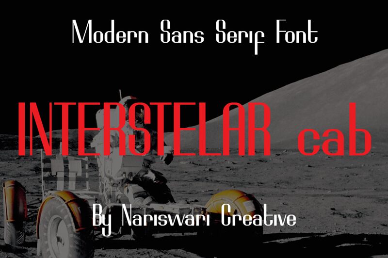 INTERSTELAR cab Schriftart