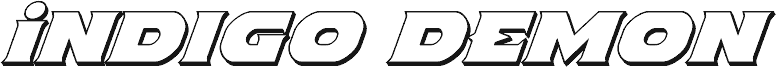 Попередній перегляд шрифту Indigo Demon 3D Italic