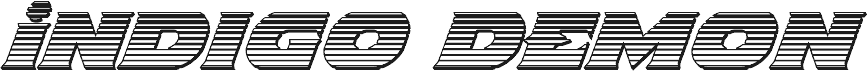 Попередній перегляд шрифту Indigo Demon Chrome Italic