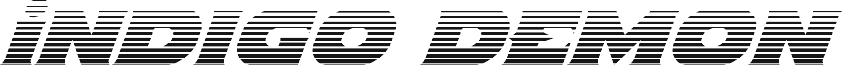 Попередній перегляд шрифту Indigo Demon Gradient Italic
