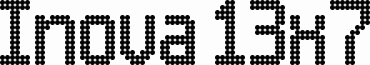 Preview of the Inova 13x7 Regular font