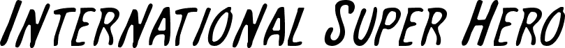 Preview of the International Super Hero Light font