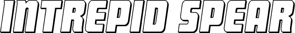 Preview of the Intrepid Spear 3D font