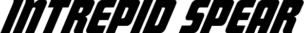 Preview of the Intrepid Spear Super-Italic font