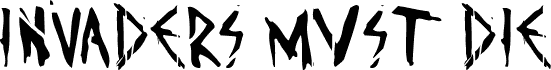 Preview of the Invaders must die font