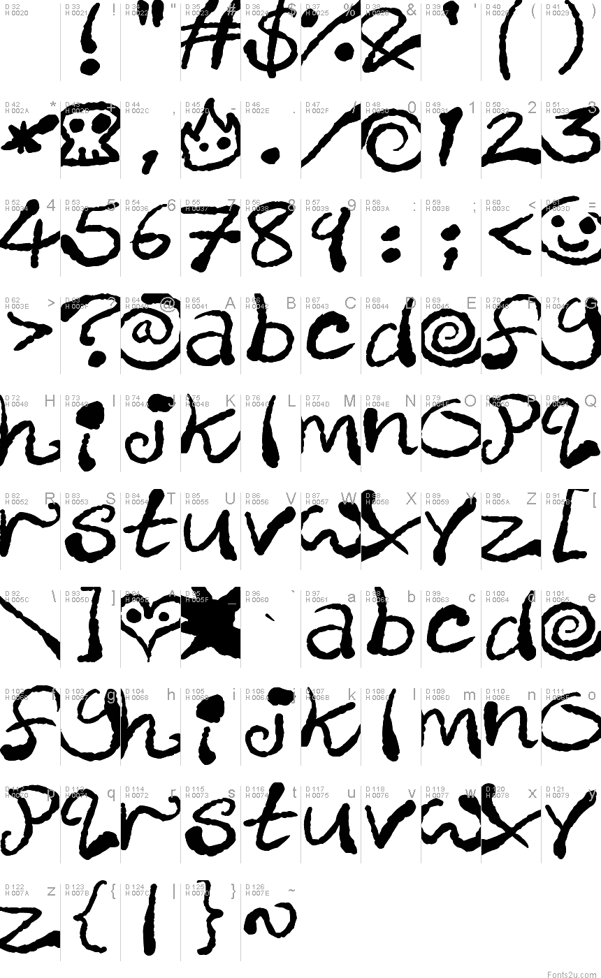 Inky Scrawls font