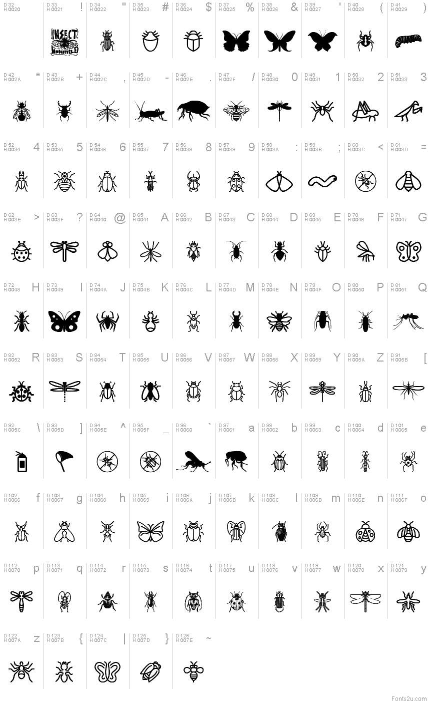 Insect Icons Font