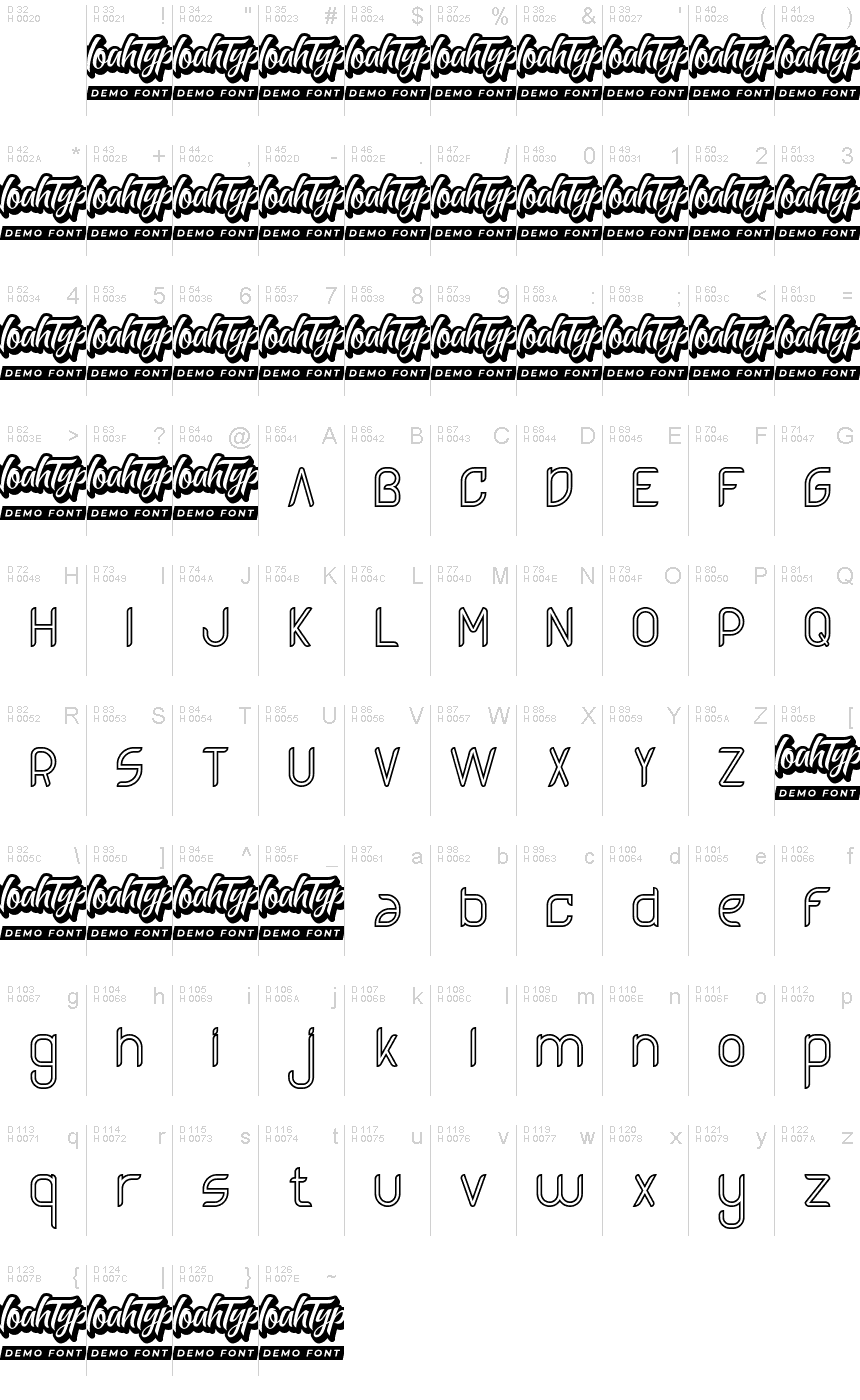 Inspace Demo Outline font | Fonts2u.com