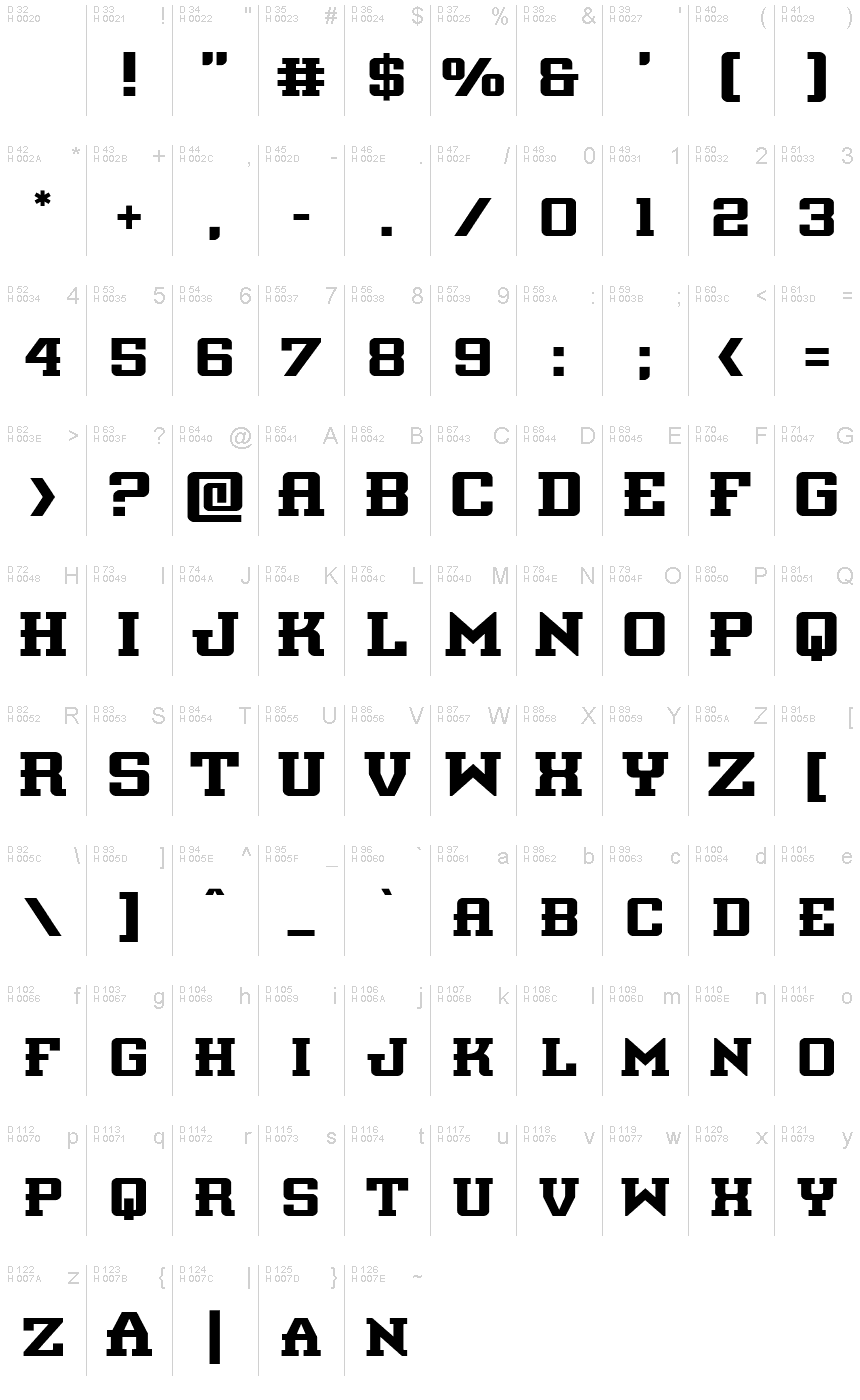 Interceptor font