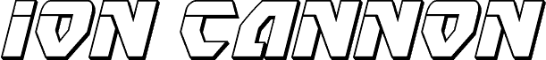 Ion Cannon 3D Italic الخط