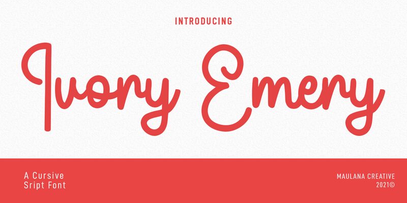Ivory Emery الخط 