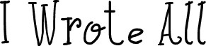 I Wrote All