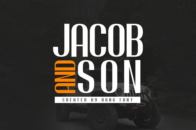Jacob and son Schriftart