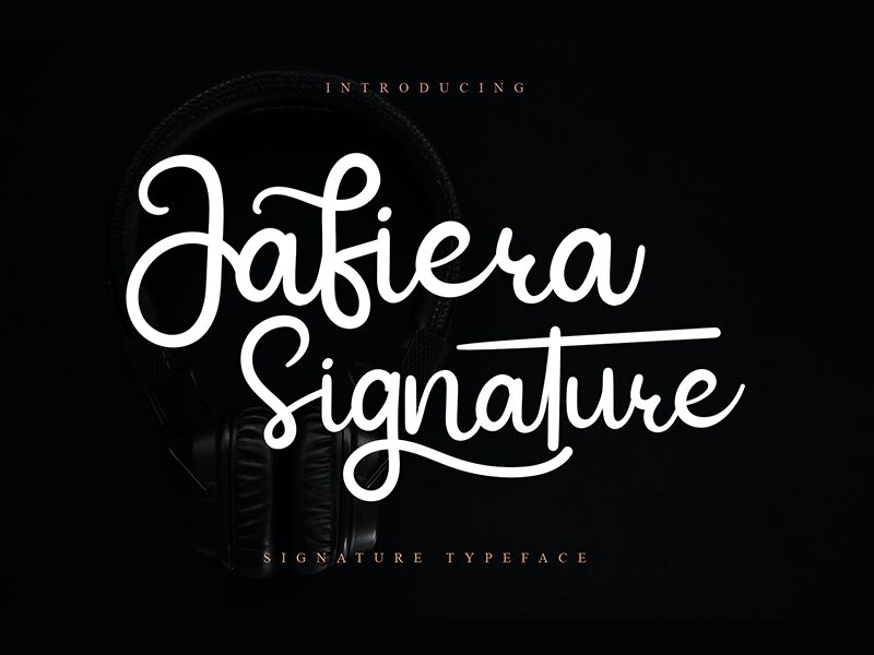 Jafiera Signature Czcionka